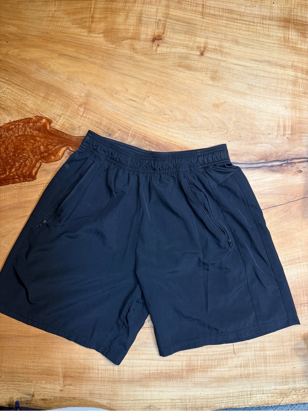 Men's Black adidas Aeroready Athletic Quick-Dry Shorts w/zip pockets